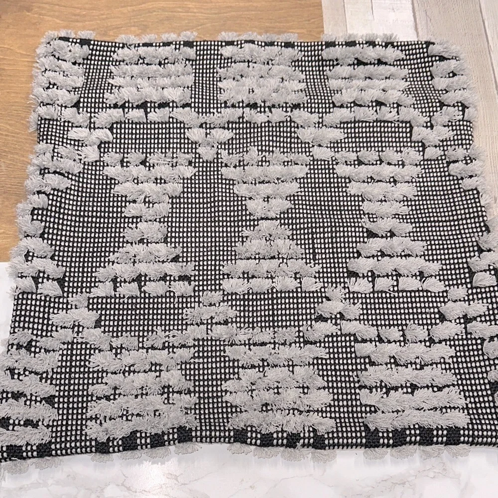 Gray Textured Fabric pillow cover